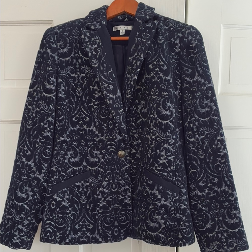 Elegant Navy and Gray Women's Jacket
